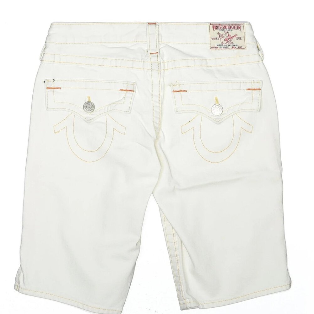 True Religion White Jean Shorts Size 27 Like new Box 6
